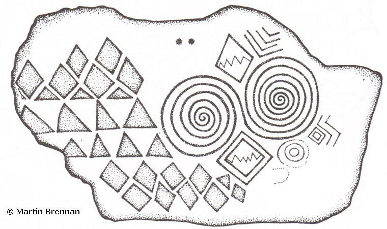 Newgrange K67 drawing by Martin Brennan