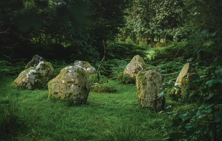 A ritual stone circle at Lissivigeen, near Killarney, Co. Kerry