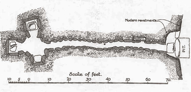 Newgrange - Passage and chamber plan