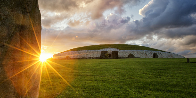 Newgrange: Ancient Irish passage tomb, built around 3200 BCE