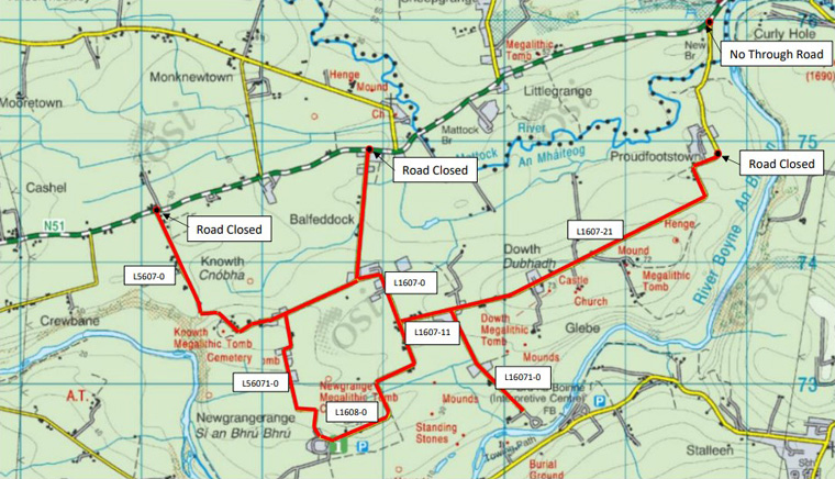 Newgrange Road Closure - Morning of December 21st