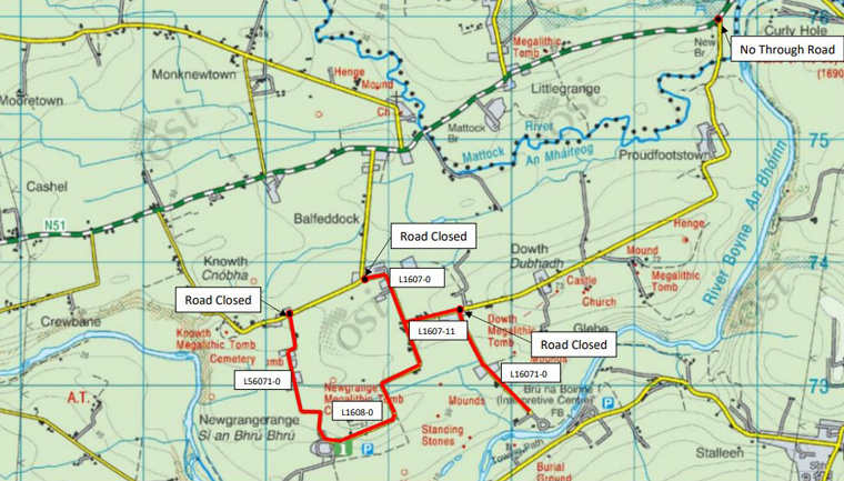 Newgrange Road Closure - Morning of December 22nd