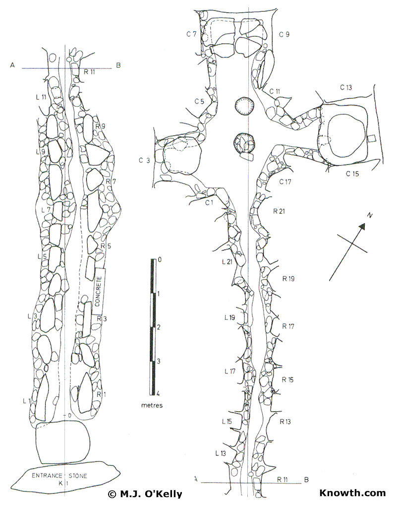 Newgrange Plan - passage and chamber