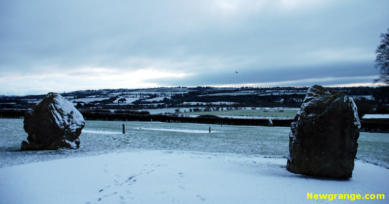 A cold snowy morning at Newgrange